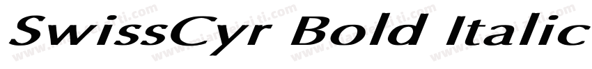SwissCyr Bold Italic字体转换